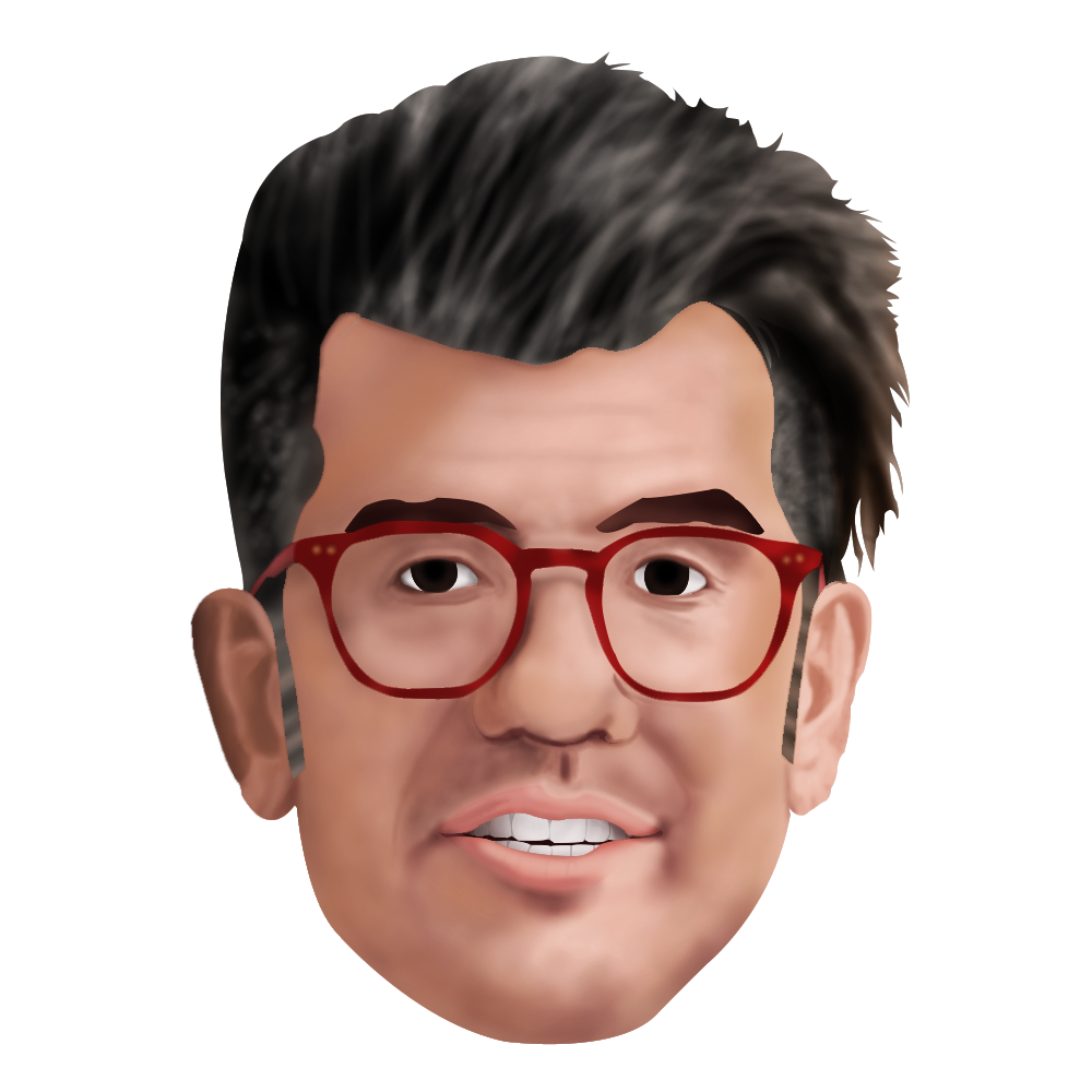 Portrait illustration of Drew Podwal